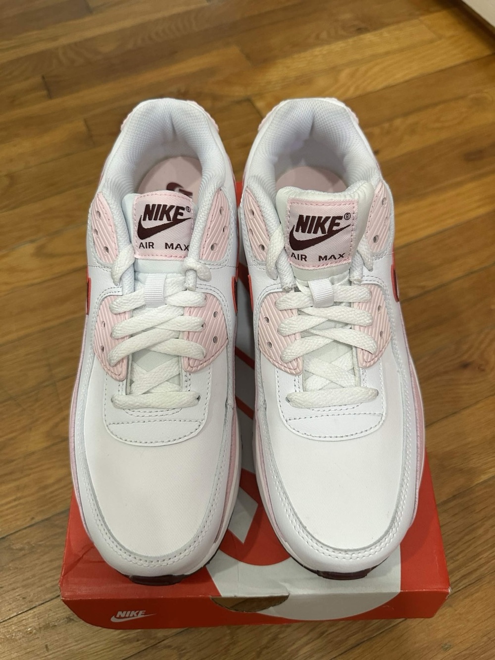*New* Nike Air Max 90 LTR Big Kid White Pink (CD6864-114) Size 7Y - Picture 4 of 10